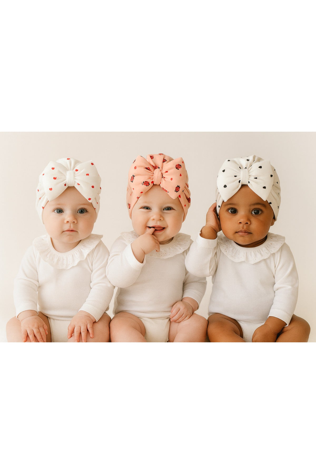 3 Adet Kız Bebek Bone Bandana 0/2 Yaş Pamuklu Soft Yaz Renkleri(GÖRSEL DESENLERİ GÖNDERİLECEKTİR)