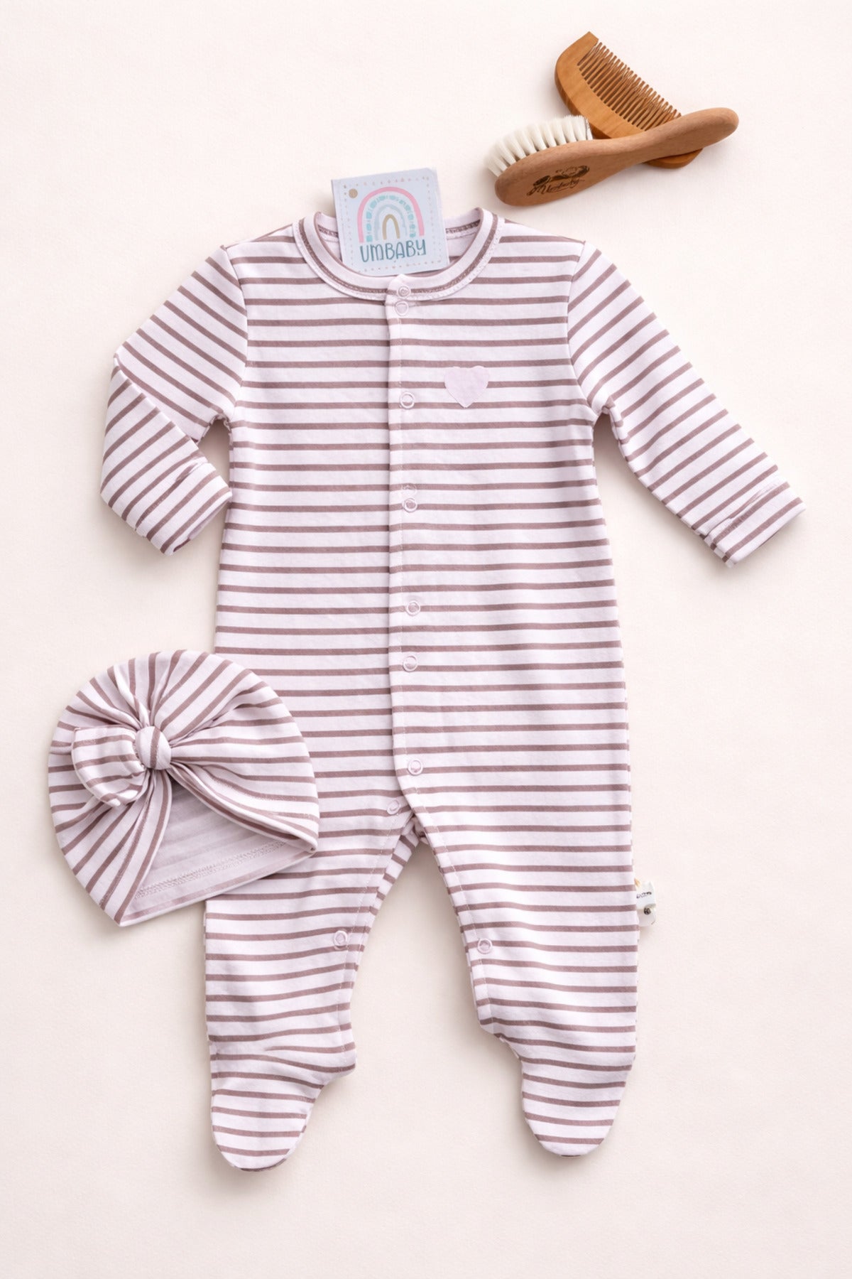 5’Li Set Bebek Tulum & Bone Takımı %100 Pamuk