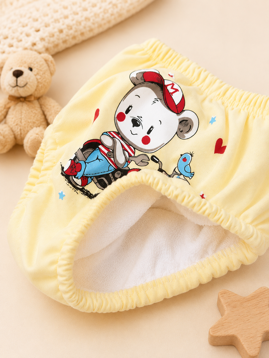 Kız Bebek Yıkanabilir %100 Pamuk İç havlu Alez Sıvı Geçirmez Bebek Alıştırma Külodu