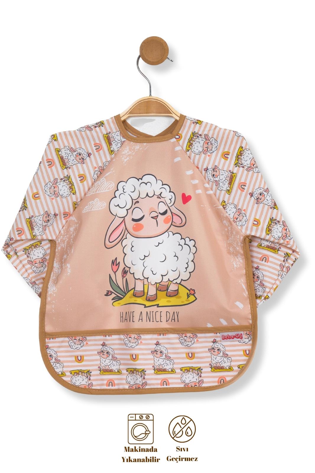Kuzu Sıvı Geçirmez Bebek Mama Önlüğü 6-24 Ay | BLW Beslenme Ve Etkinlik Önlüğü