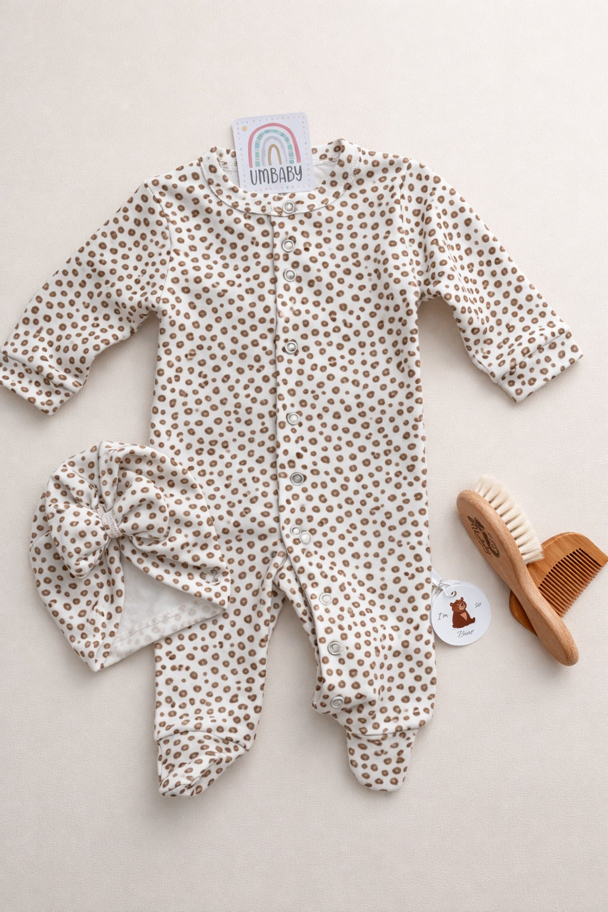 5’Li Set Bebek Tulum & Bone Takımı %100 Pamuk