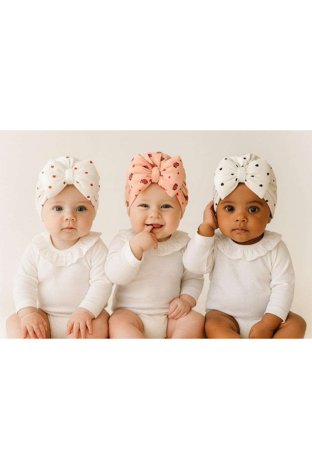 3 Adet Kız Bebek Bone Bandana 0/2 Yaş Pamuklu Soft Yaz Renkleri(GÖRSEL DESENLERİ GÖNDERİLECEKTİR)