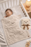 Ayıcık Figürlü Peluş Bebek Battaniyesi 90x100 cm – Yumuşak Bebek Battaniyesi