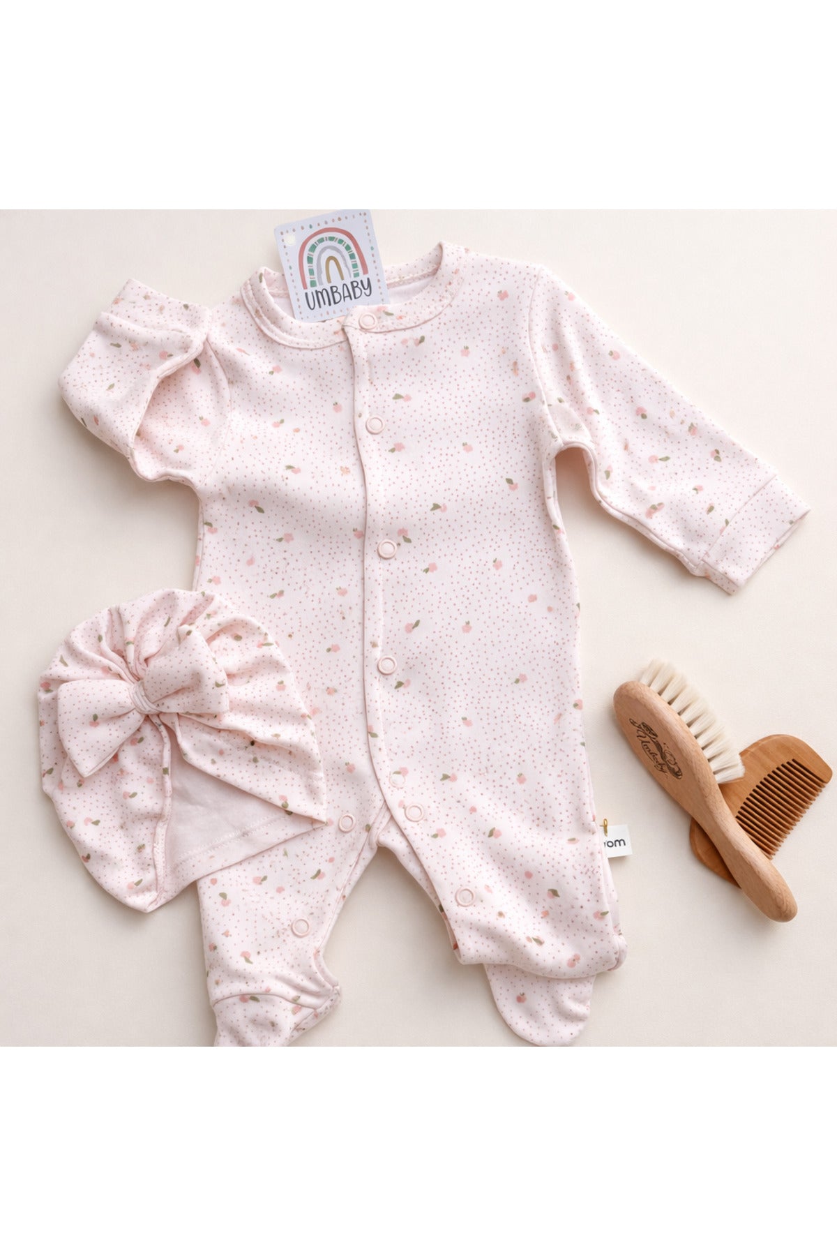 5’Li Set Bebek Tulum & Bone Takımı %100 Pamuk