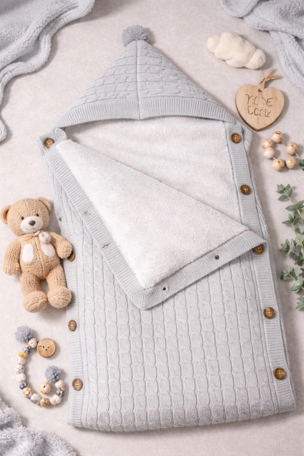 TRİKO BEBEK KUNDAN&BATTANİYE 75CM X45 CM İÇ ASTAR WELSOFT VE ELYAFLI ÜRÜN.