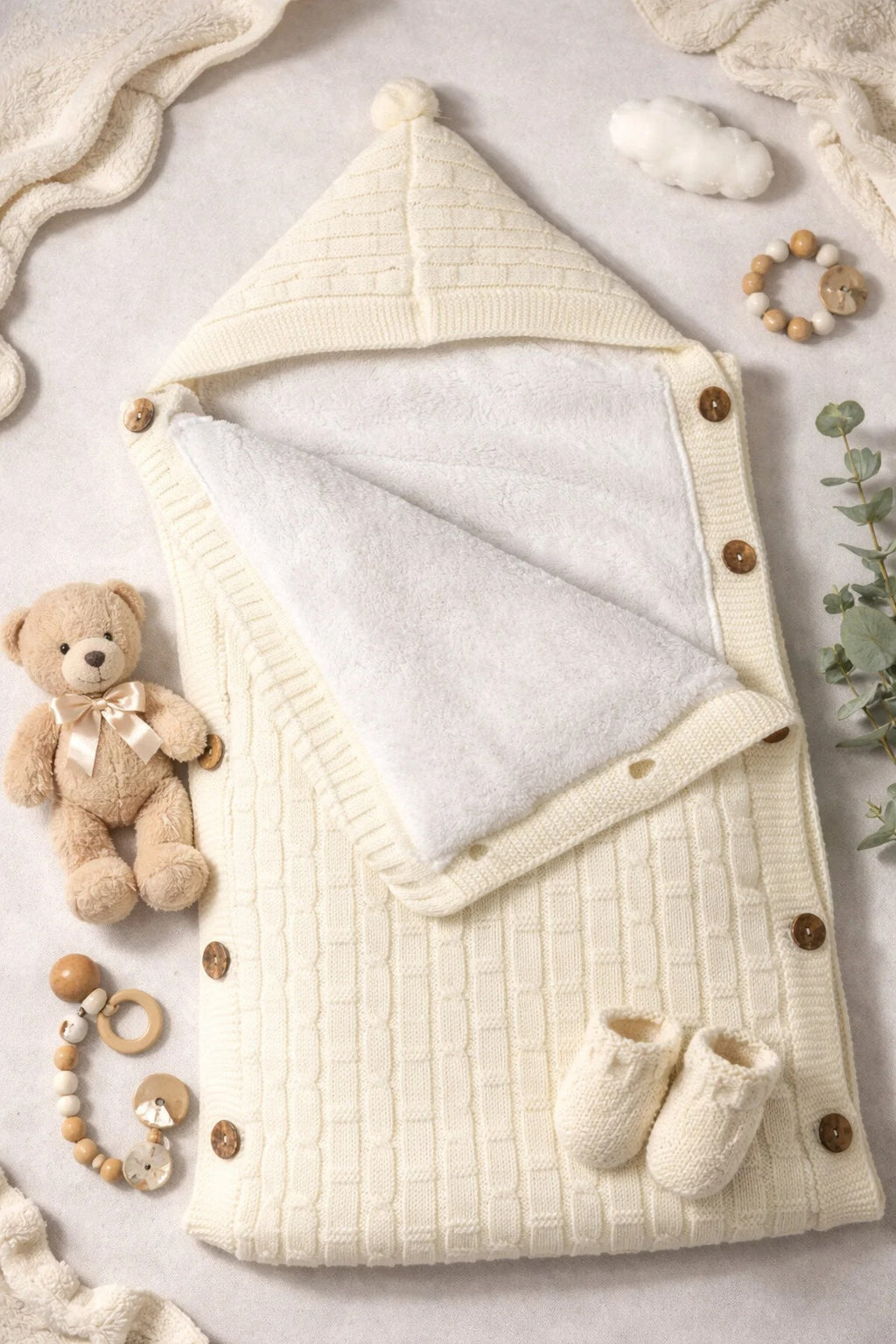 TRİKO BEBEK KUNDAN&BATTANİYE 75CM X45 CM İÇ ASTAR WELSOFT VE ELYAFLI ÜRÜN.