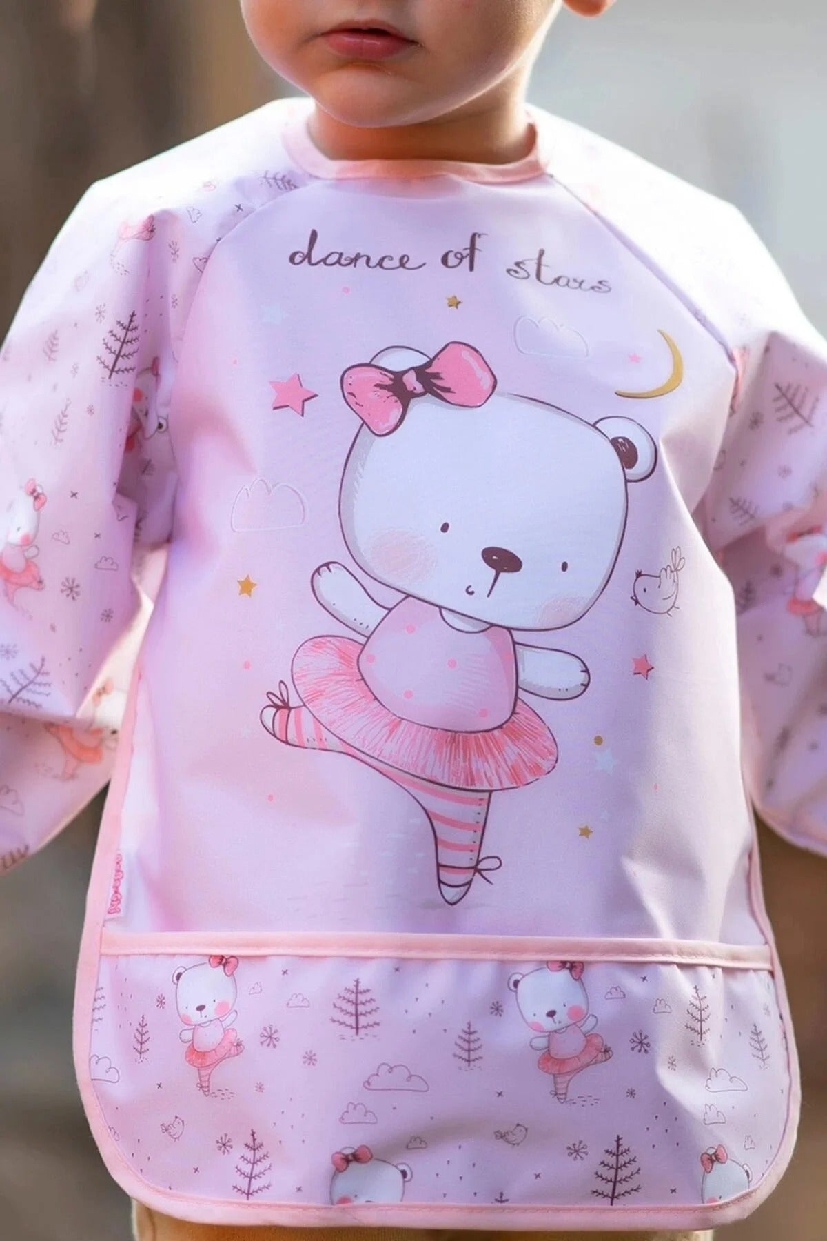 Balerin Ayı Sıvı Geçirmez Bebek Mama Önlüğü 6-24 Ay | BLW Beslenme Ve Etkinlik Önlüğü