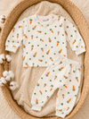 Havuç Desenli Bebek Takımı Uzun Kollu Üst ve Pantolon &Pijama Takımı