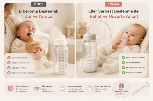 Eller Serbest Emzikli Biberon 2’li Set | 250 ml + 150 ml