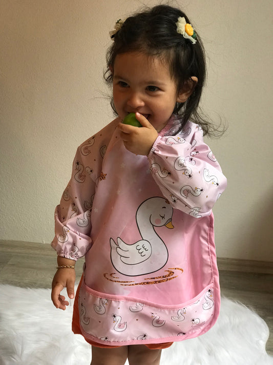 Kuğu Sıvı Geçirmez Bebek Mama Önlüğü 6-24 Ay | BLW Beslenme Ve Etkilnlik Önlüğü