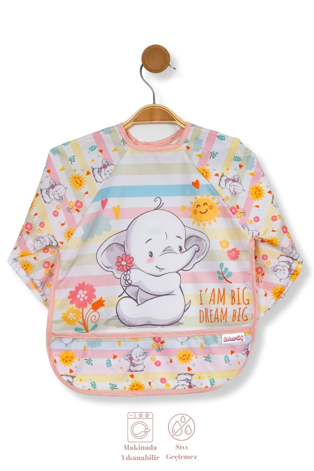 Fil Sıvı Geçirmez Bebek Mama Önlüğü 6-24 Ay | BLW Beslenme Önlüğü