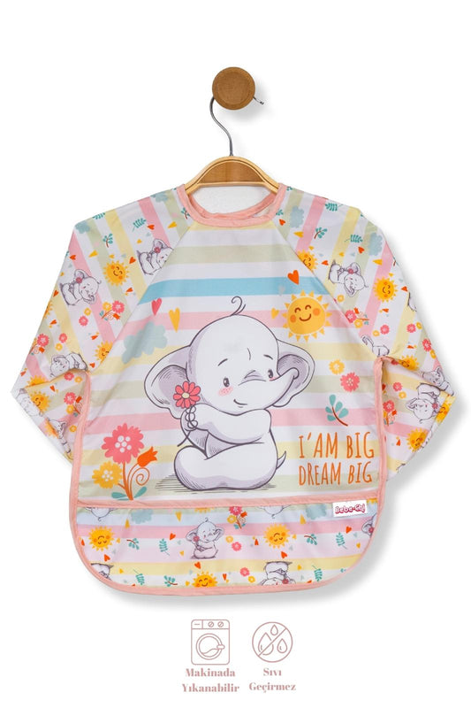 Fil Sıvı Geçirmez Bebek Mama Önlüğü 6-24 Ay | BLW Beslenme Önlüğü